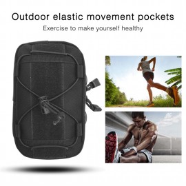 Outdoor Sports Waist Bag With Elastic Strap Tactical Pouch Backpack Attachment