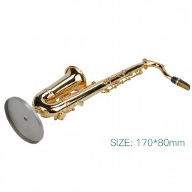 Mini Saxophone Musical Instruments Goldplated Miniature Saxophone Home Decor