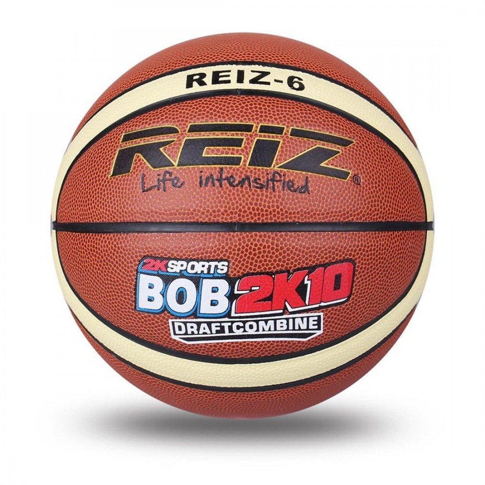 REIZ 6# PU Leather Wear-resistant Non-Slip Indoor Outdoor Basketball Ball