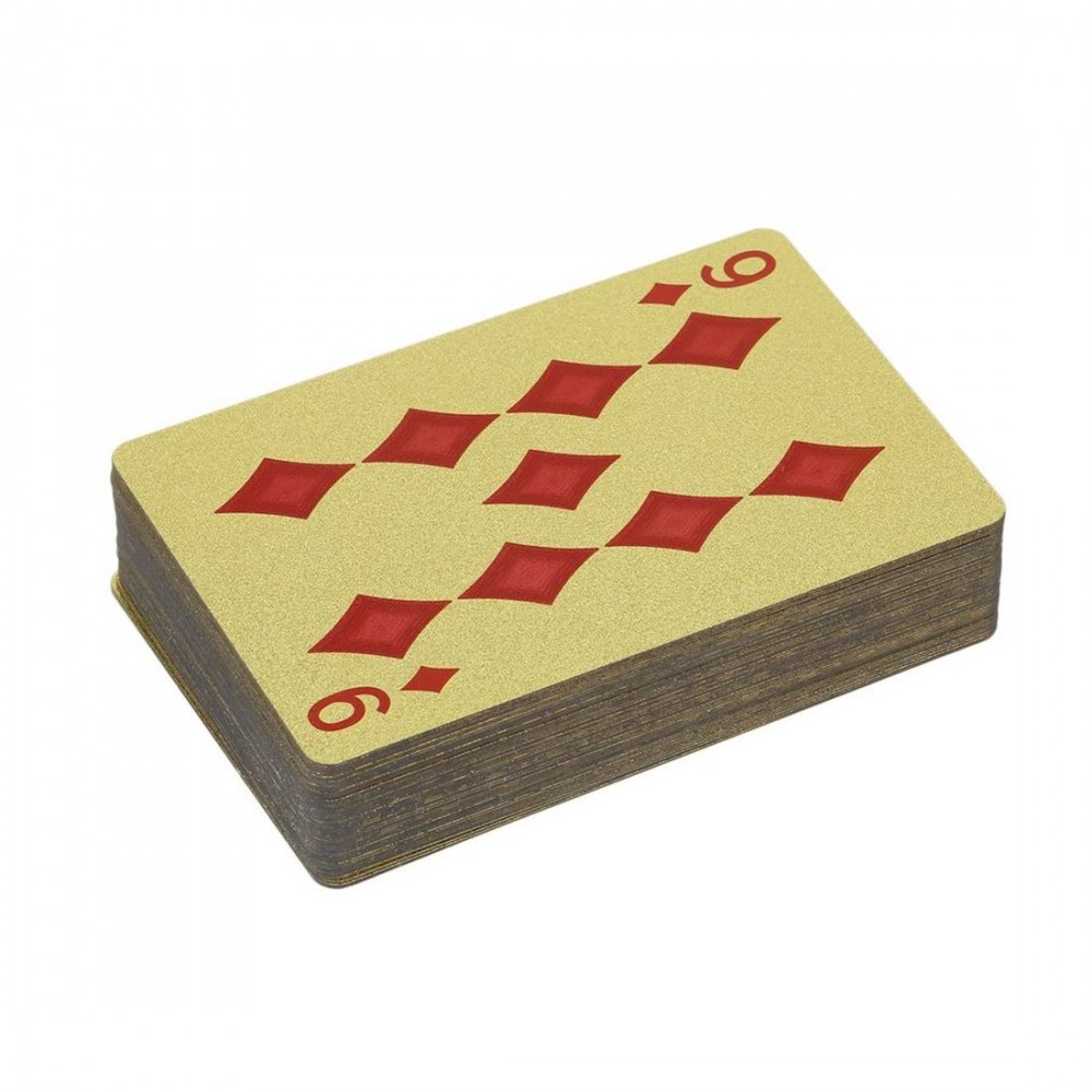 Durable 24K Gold Foil Plated Playing Card Adult Play Game Gold Foil Poker Card