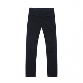 Men Women Pants Solid Color Elastic Waist Thick Soft Warm Trousers For Outdoor