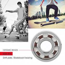 608RS Good Roller Skates Ceramic Ball Inline Skate Bearings Drift Plate