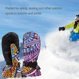 Women Ski Gloves Windproof Waterproof Non-slip Snow Skating Mittens Gloves