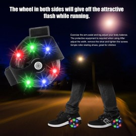 Colorful Flashing Small Whirlwind Pulley Adjustable Simply Roller Skating Shoes