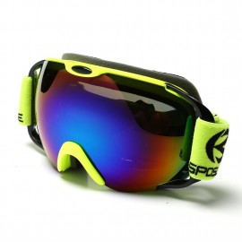 SPOSUNE Unisex Double Layers Snow Sports Spherical Anti-Fog Skiing Goggles