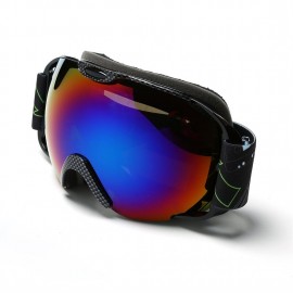 SPOSUNE Unisex Double Layers Snow Sports Spherical Anti-Fog Skiing Goggles