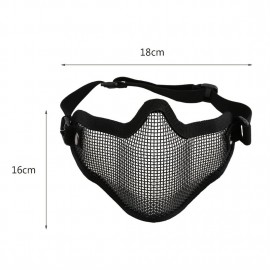 Steel Mesh Half Face Mask Guard Protect For Paintball Airsoft Game Hunting