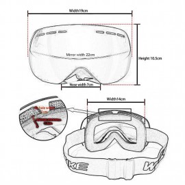 WOSAWE BYJ-018 Outdoor Safety Goggles Double-layer Anti-fog Spherical Goggles